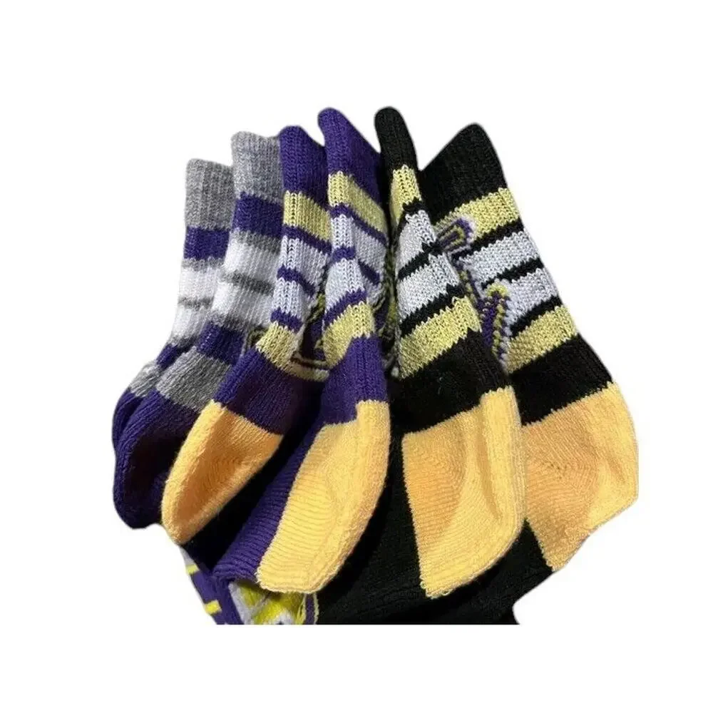 3 Pairs NBA Los Angeles LAKERS Socks Mens Size 6-12 Low Cut Sports Official